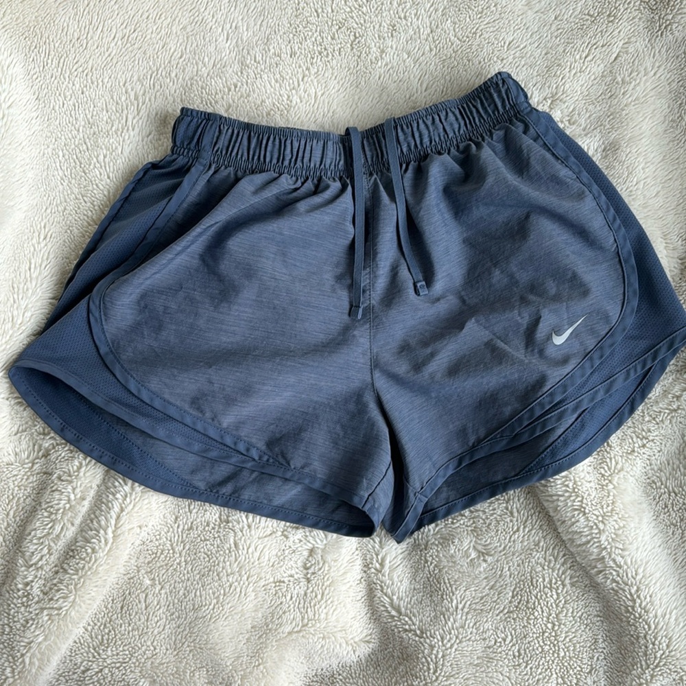 Nike | Size Small | Dri-Fit Womens Heathered Blue Lined Running Athletic Shorts